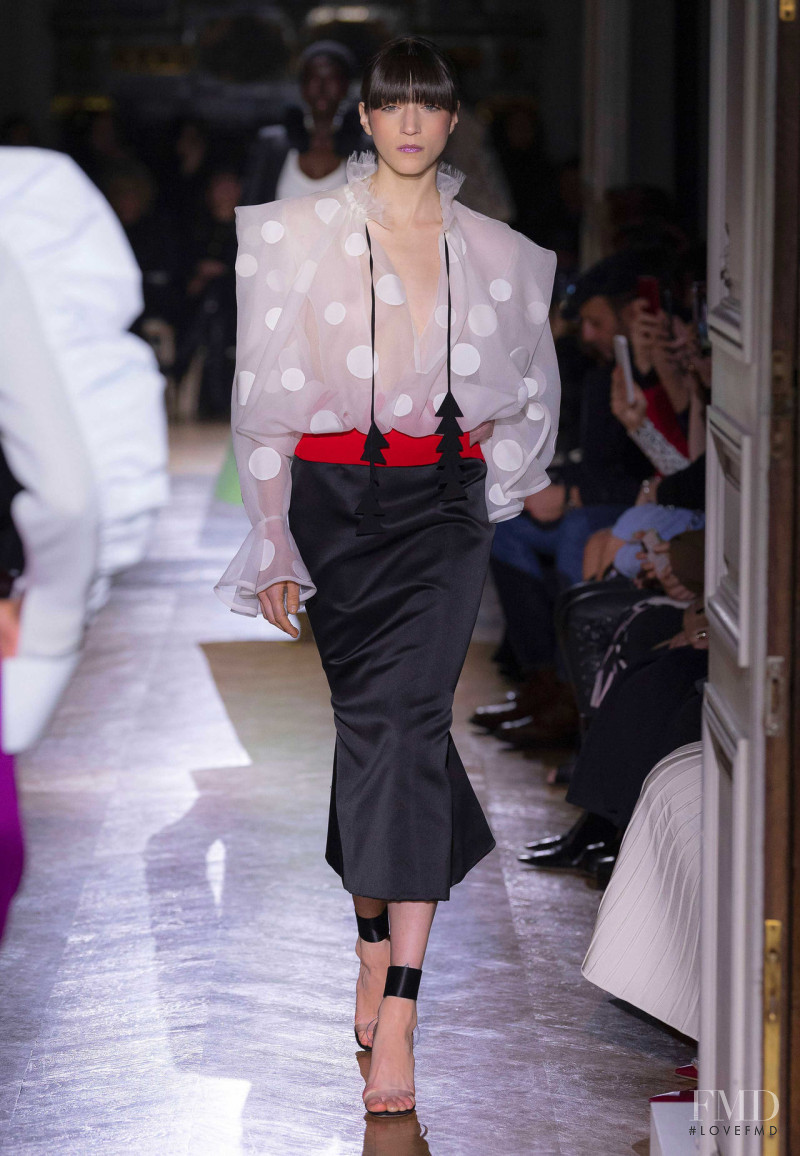 Zso Varju featured in  the Valentino Couture fashion show for Spring/Summer 2020