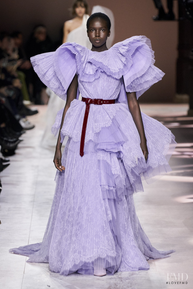Ajok Madel featured in  the Givenchy Haute Couture fashion show for Spring/Summer 2020