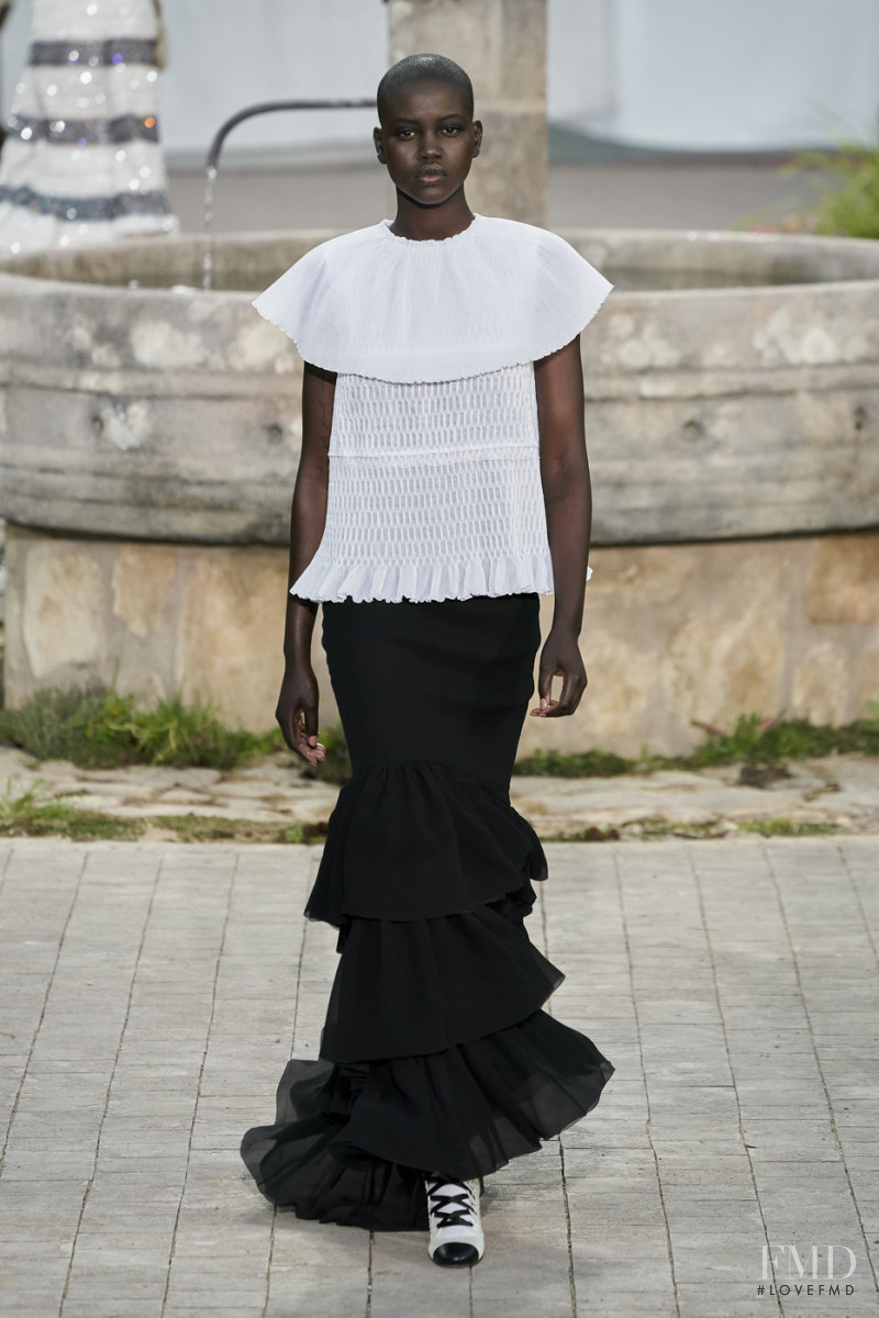 Adut Akech Bior featured in  the Chanel Haute Couture fashion show for Spring/Summer 2020