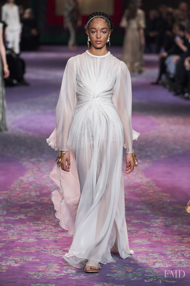 Indira Scott featured in  the Christian Dior Haute Couture fashion show for Spring/Summer 2020