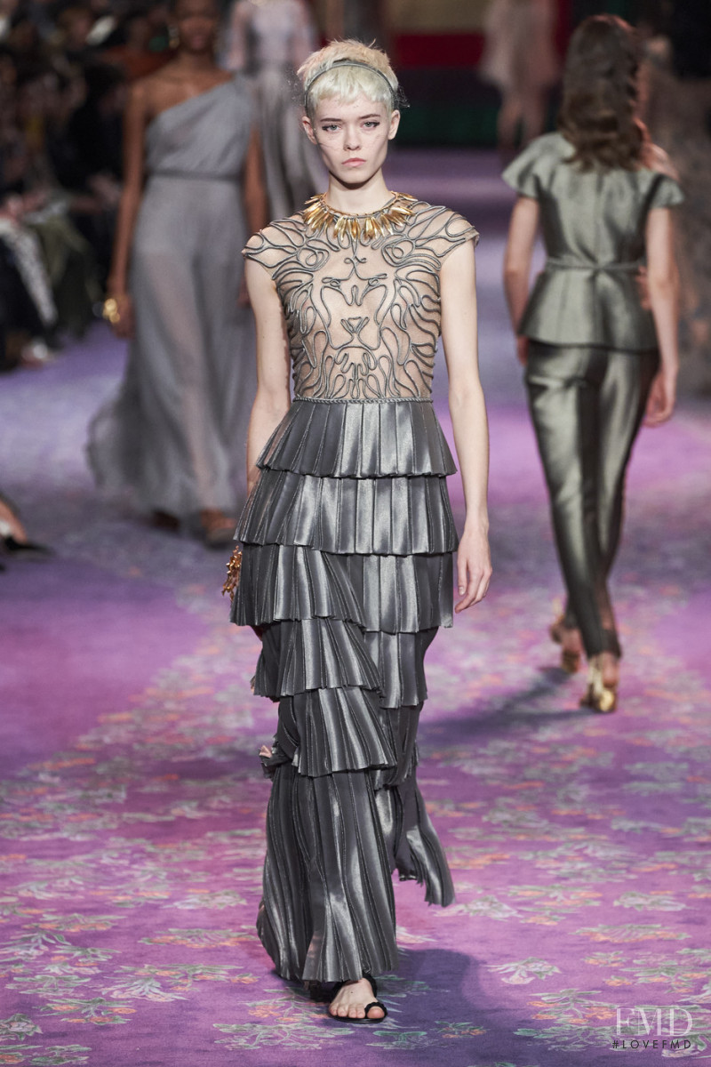 Maike Inga featured in  the Christian Dior Haute Couture fashion show for Spring/Summer 2020