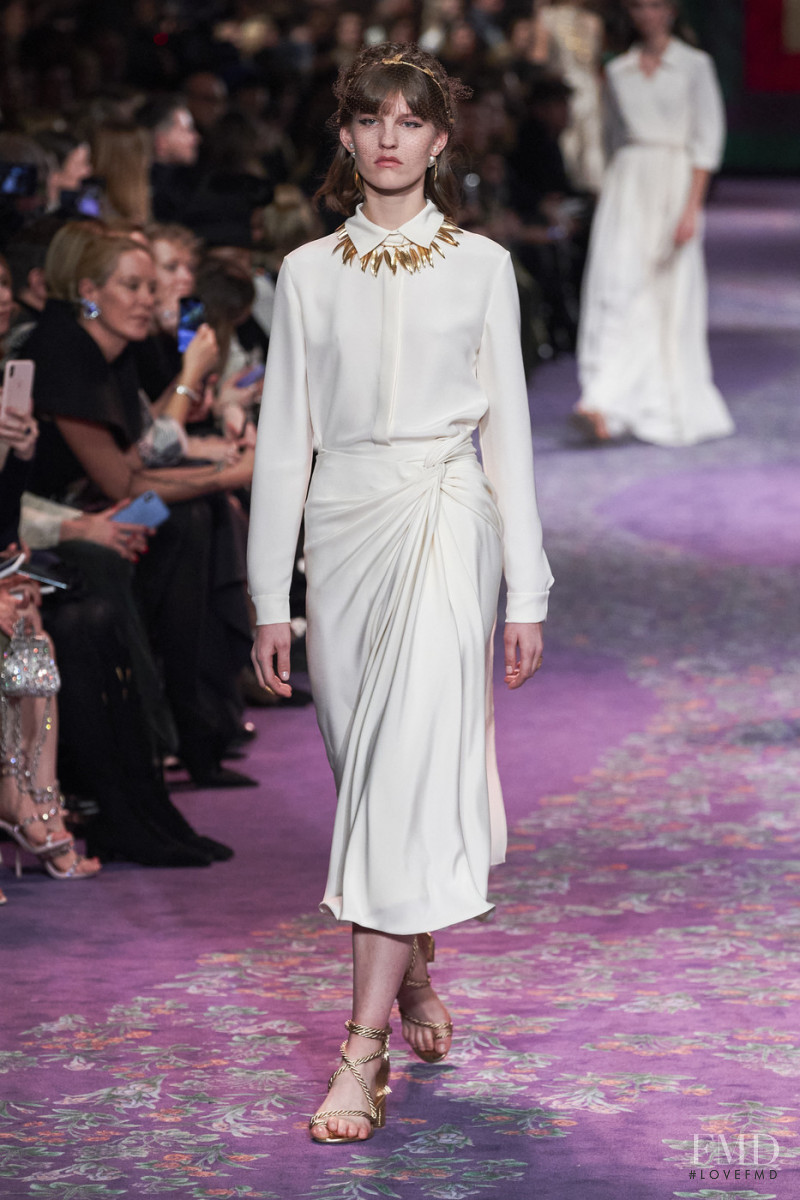 Sade Van Der Hoeven featured in  the Christian Dior Haute Couture fashion show for Spring/Summer 2020
