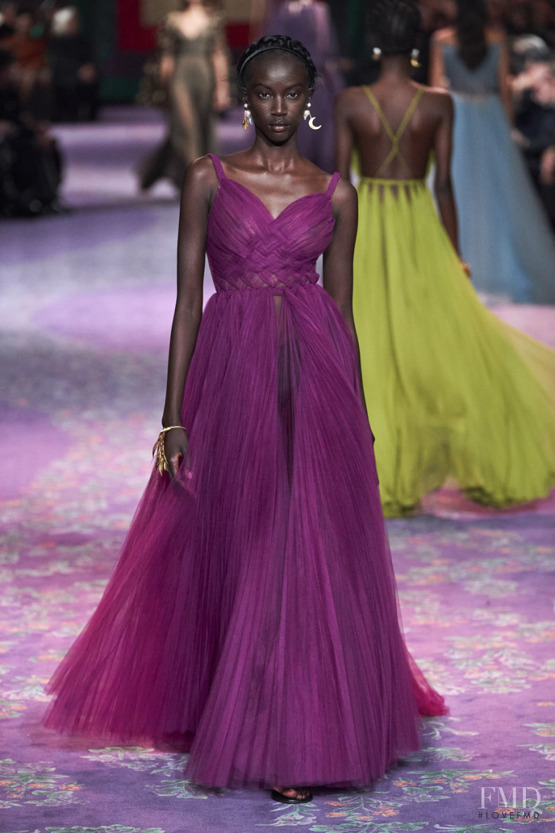 Anok Yai featured in  the Christian Dior Haute Couture fashion show for Spring/Summer 2020