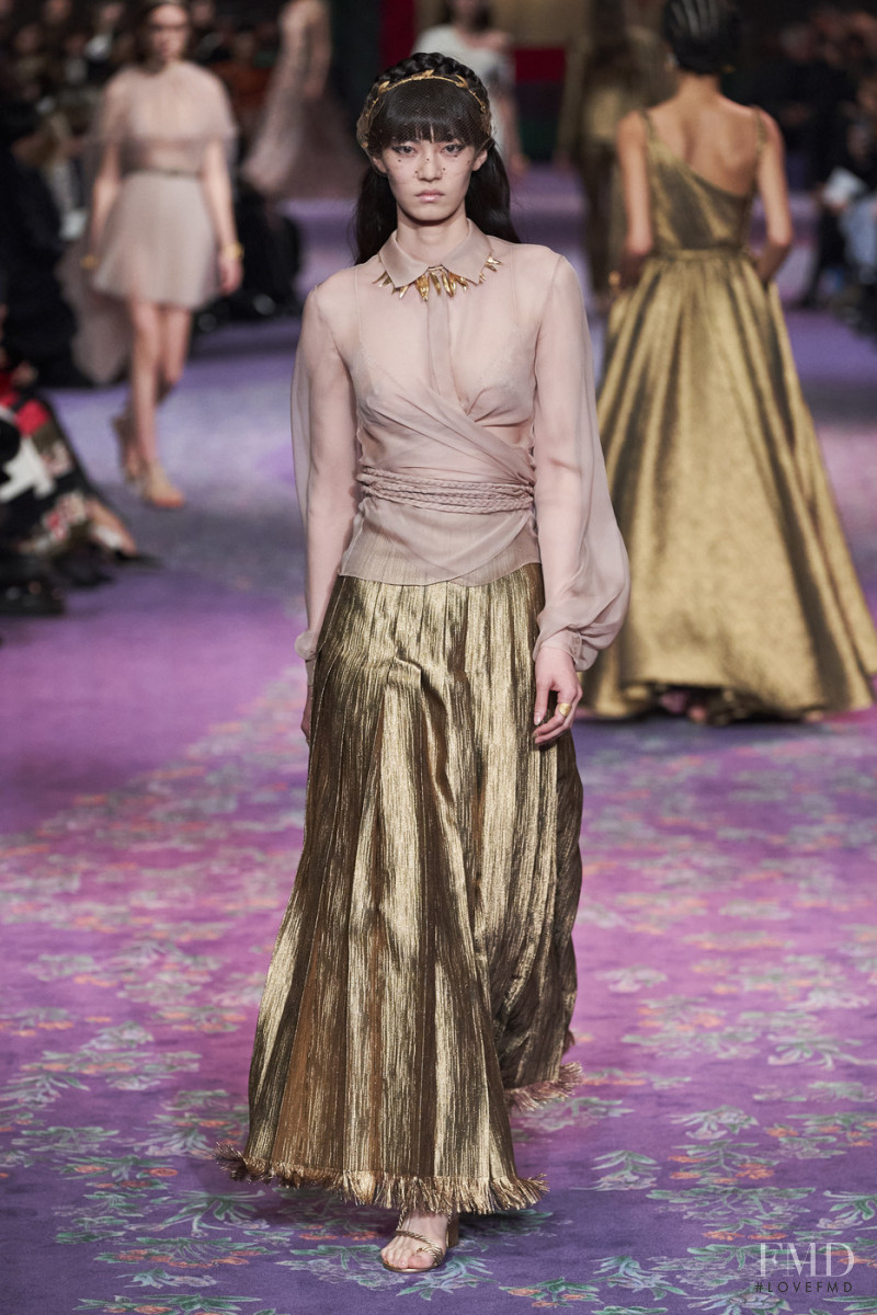 Miki Ehara featured in  the Christian Dior Haute Couture fashion show for Spring/Summer 2020