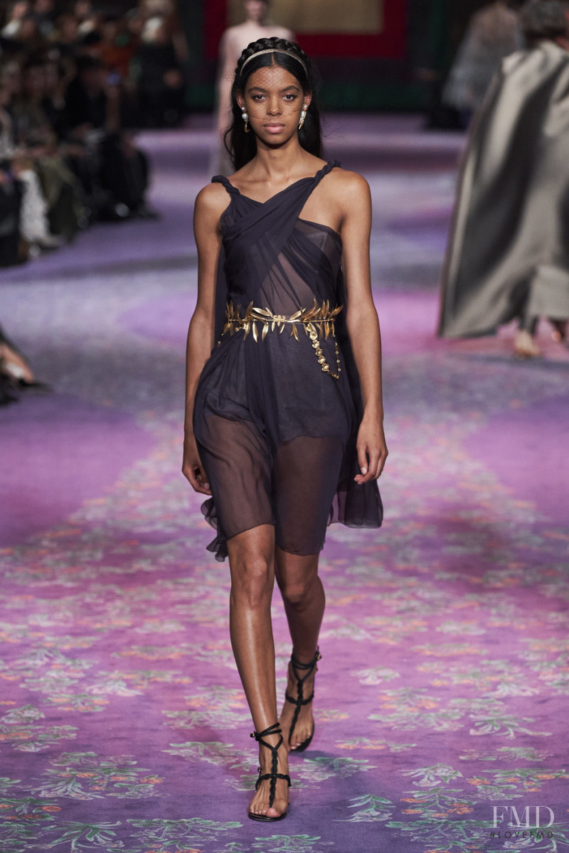 Alyssa Traore featured in  the Christian Dior Haute Couture fashion show for Spring/Summer 2020