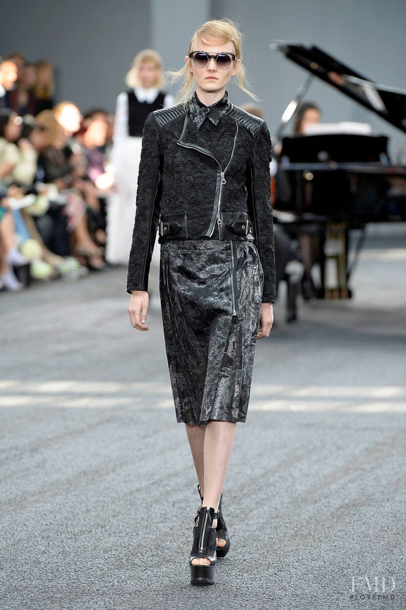 Maja Salamon featured in  the Erdem fashion show for Spring/Summer 2014