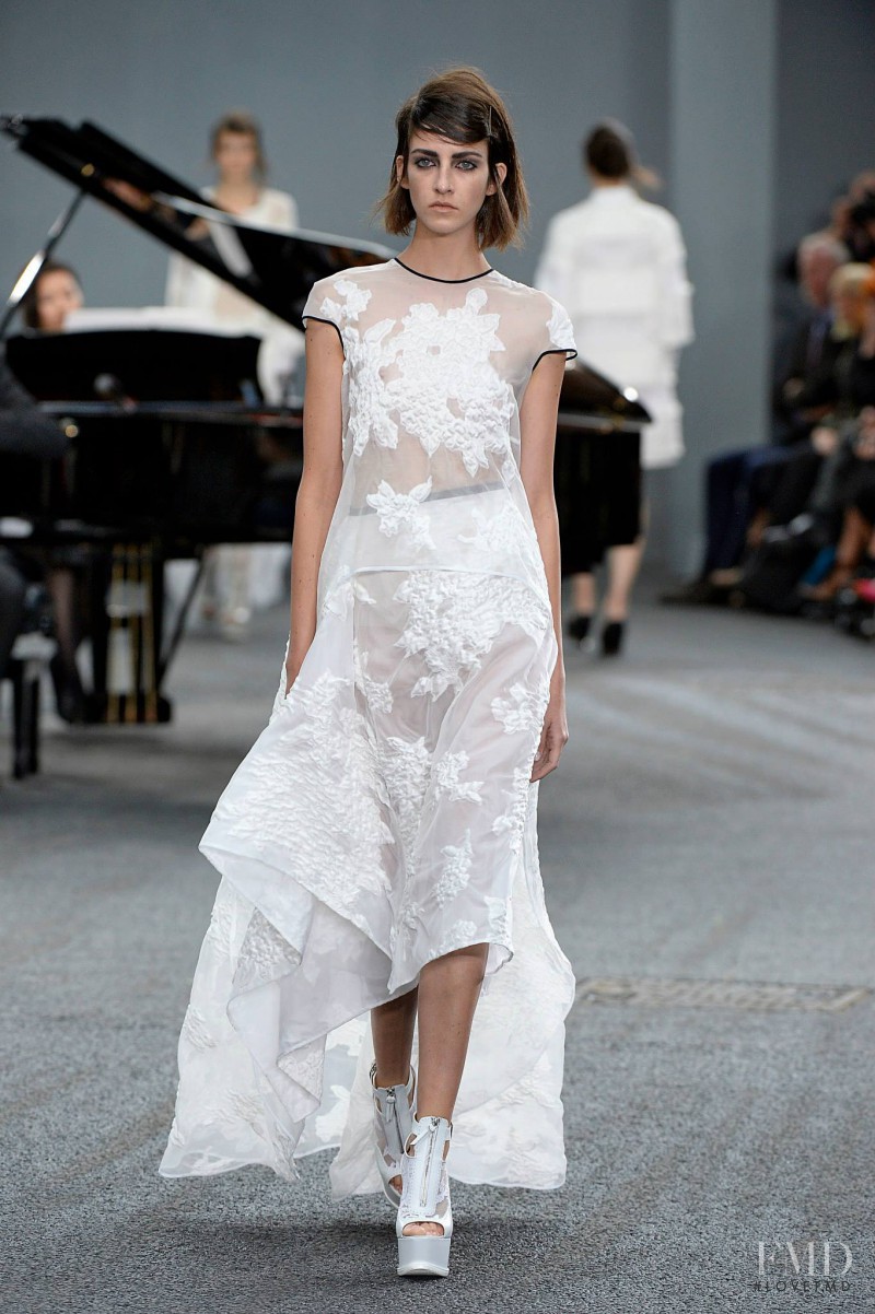 Cristina Herrmann featured in  the Erdem fashion show for Spring/Summer 2014