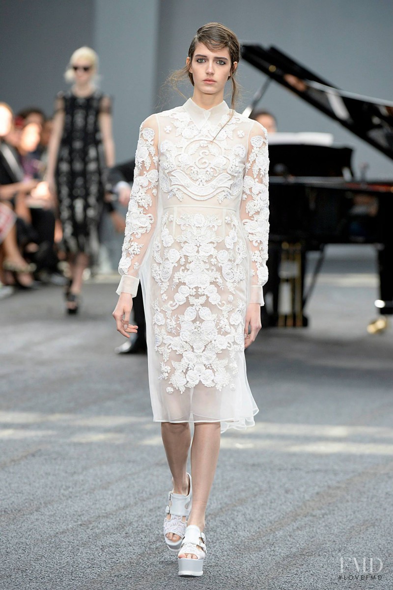 Josephine van Delden featured in  the Erdem fashion show for Spring/Summer 2014