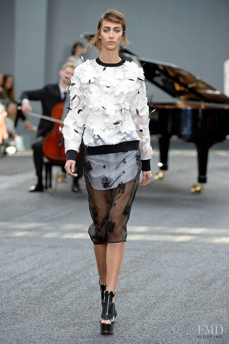 Alana Zimmer featured in  the Erdem fashion show for Spring/Summer 2014