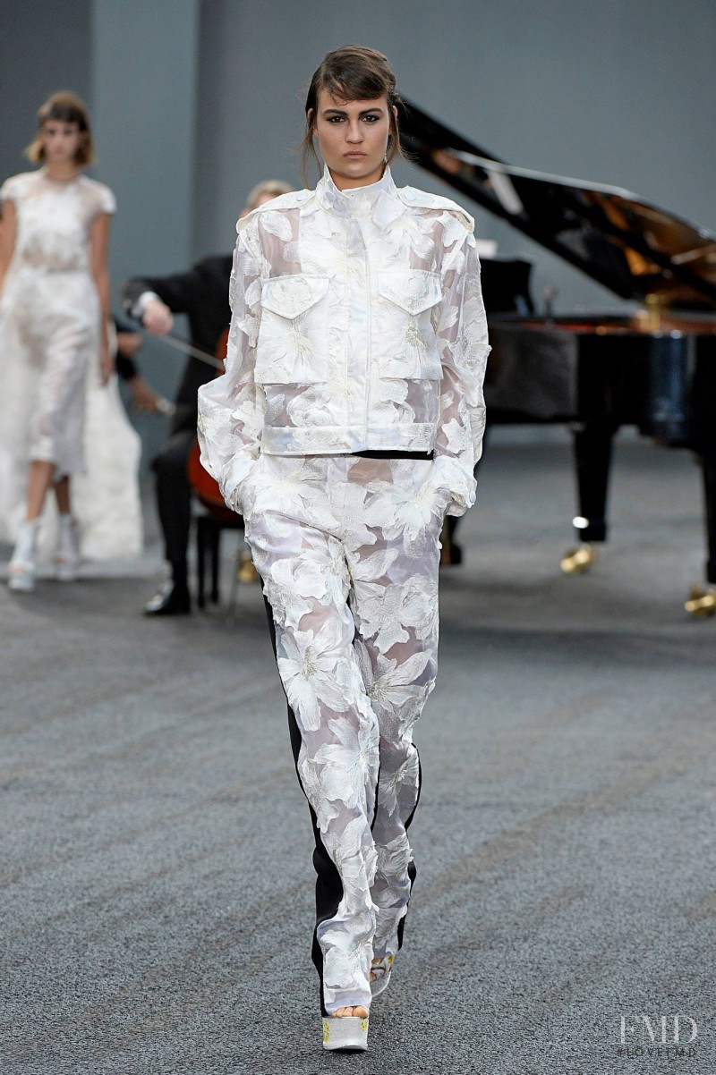 Maria Bradley featured in  the Erdem fashion show for Spring/Summer 2014