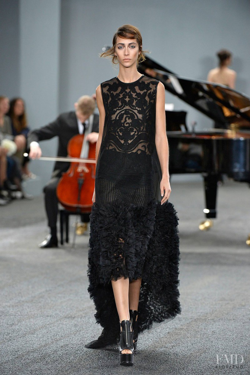 Alana Zimmer featured in  the Erdem fashion show for Spring/Summer 2014