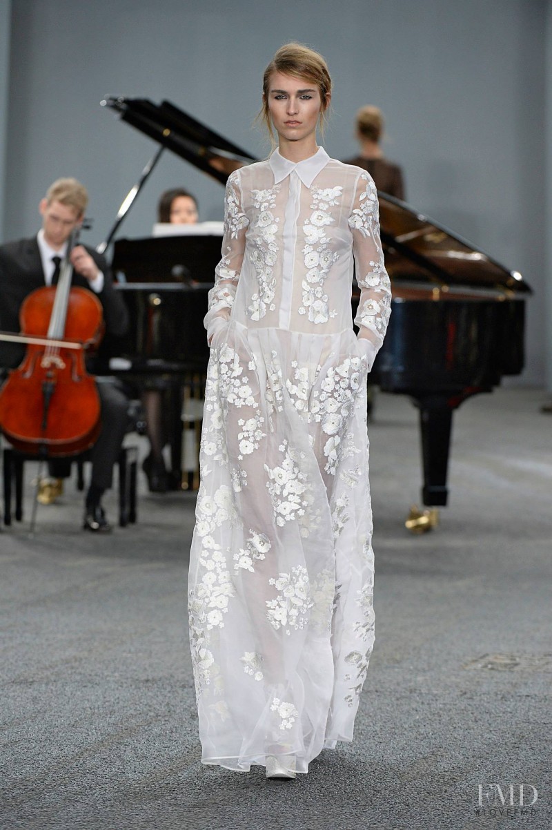Manuela Frey featured in  the Erdem fashion show for Spring/Summer 2014