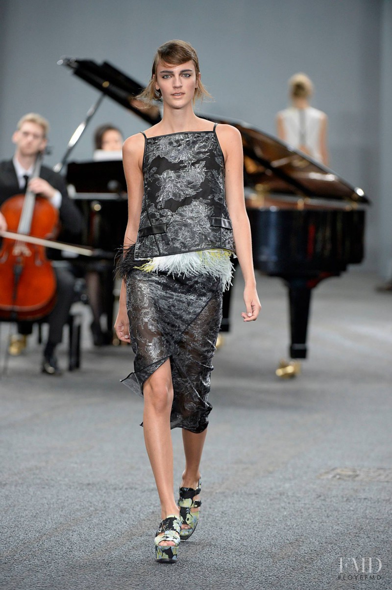 Laura Kampman featured in  the Erdem fashion show for Spring/Summer 2014