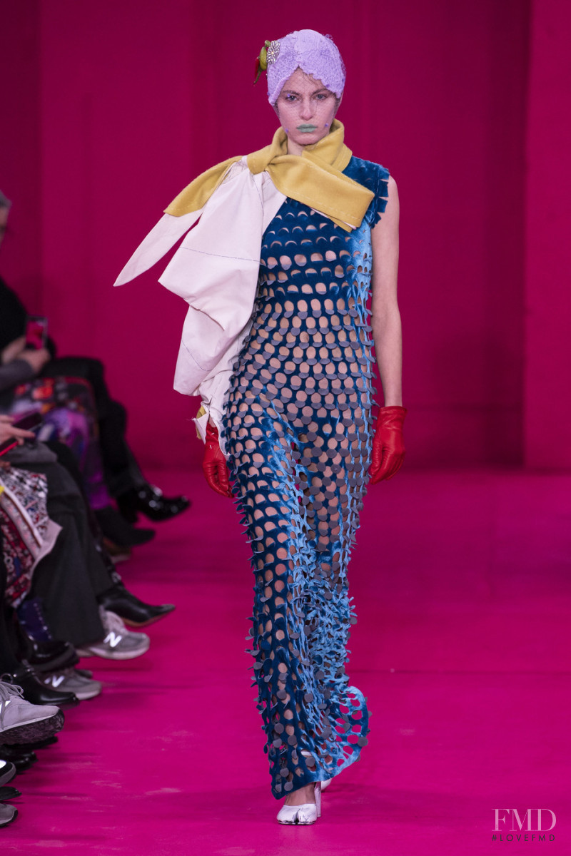 Felice Noordhoff featured in  the Maison Martin Margiela Artisanal fashion show for Spring/Summer 2020