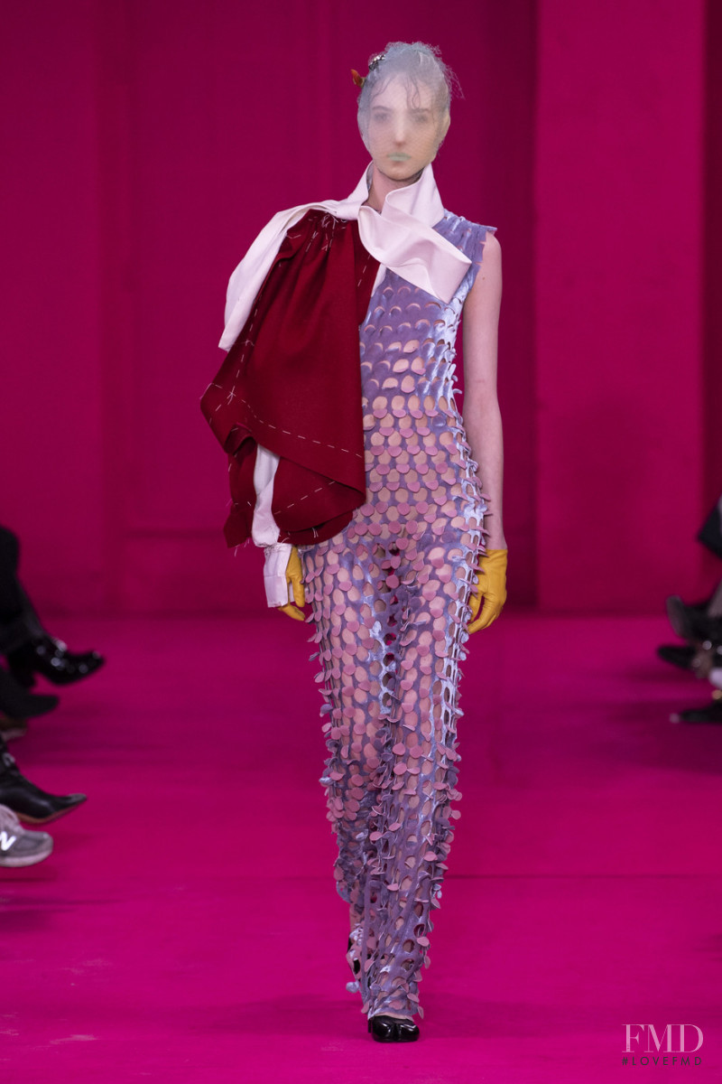 Evelyn Nagy featured in  the Maison Martin Margiela Artisanal fashion show for Spring/Summer 2020