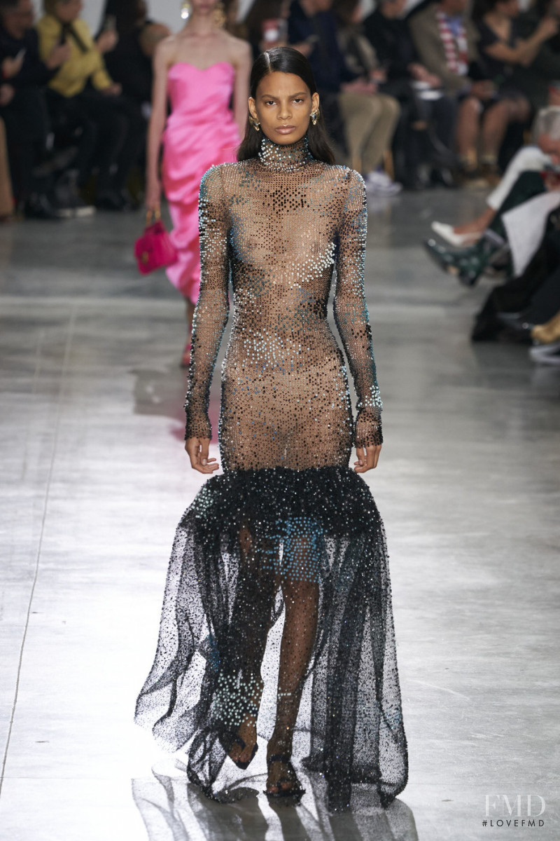 Annibelis Baez featured in  the Schiaparelli fashion show for Spring/Summer 2020