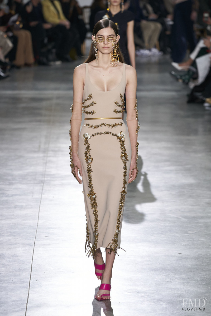 Alberte Mortensen featured in  the Schiaparelli fashion show for Spring/Summer 2020