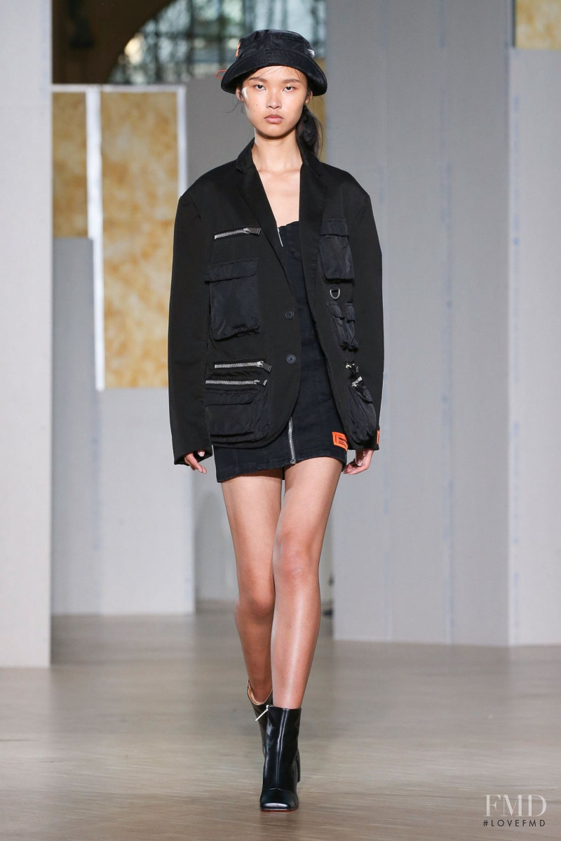 Gu Haizhu featured in  the Heron Preston fashion show for Autumn/Winter 2020