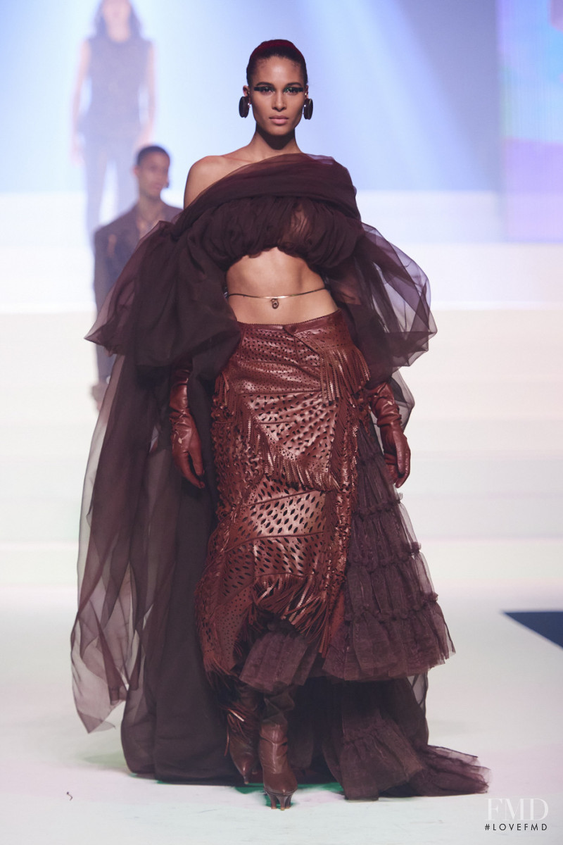 Cindy Bruna featured in  the Jean Paul Gaultier Haute Couture fashion show for Spring/Summer 2020