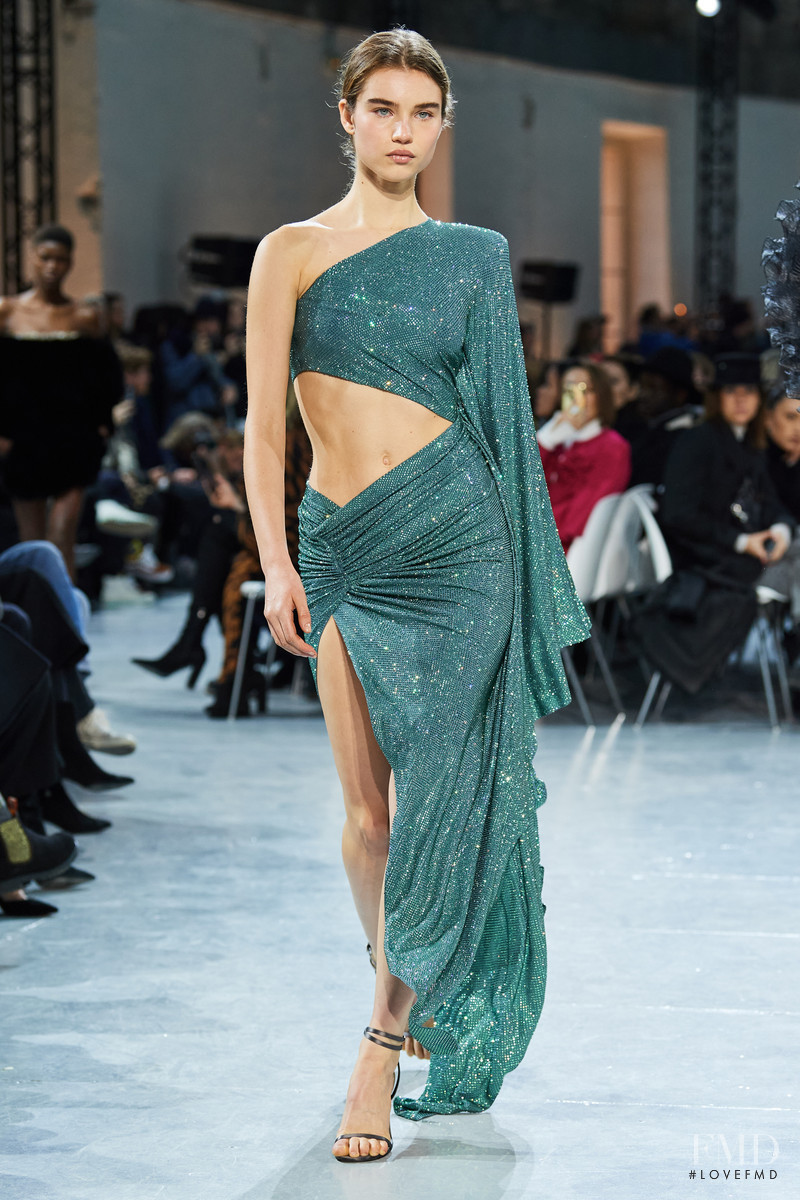 Meghan Roche featured in  the Alexandre Vauthier fashion show for Spring/Summer 2020