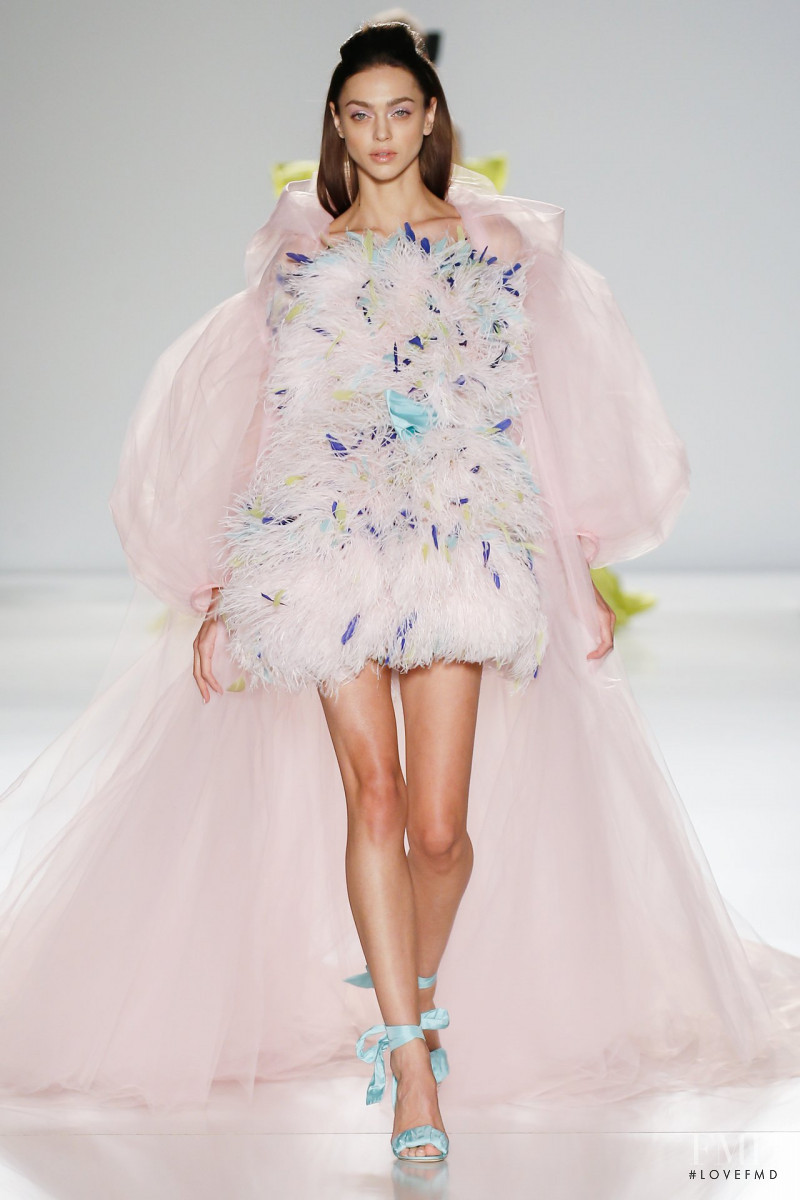 Zhenya Katava featured in  the Ralph & Russo fashion show for Spring/Summer 2020