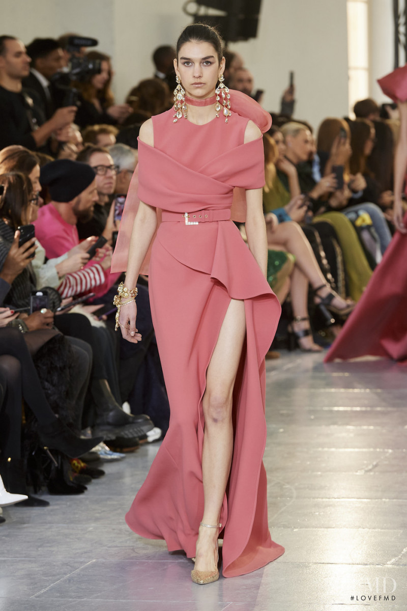 Eugenia Dubinova featured in  the Elie Saab Couture fashion show for Spring/Summer 2020