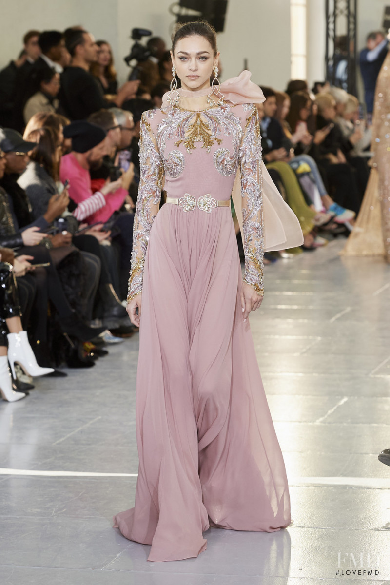 Zhenya Katava featured in  the Elie Saab Couture fashion show for Spring/Summer 2020