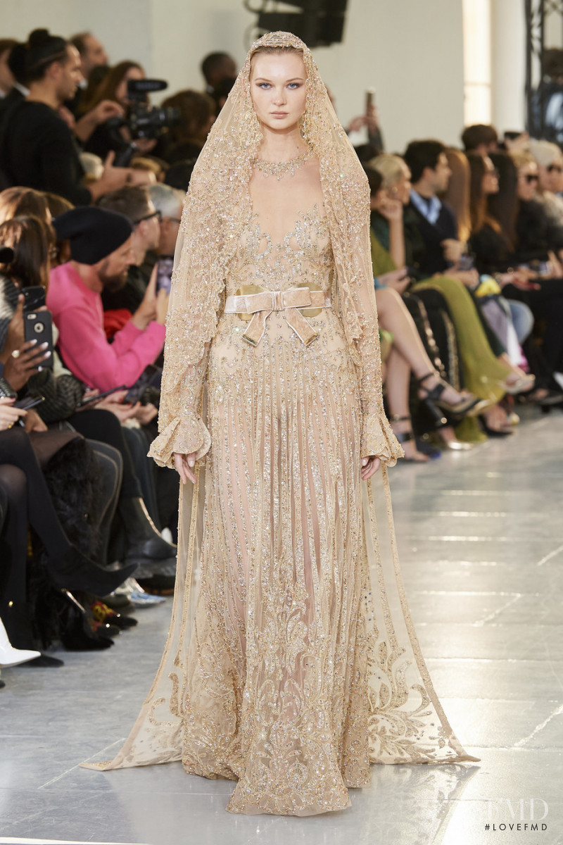 Yana Trufanova featured in  the Elie Saab Couture fashion show for Spring/Summer 2020