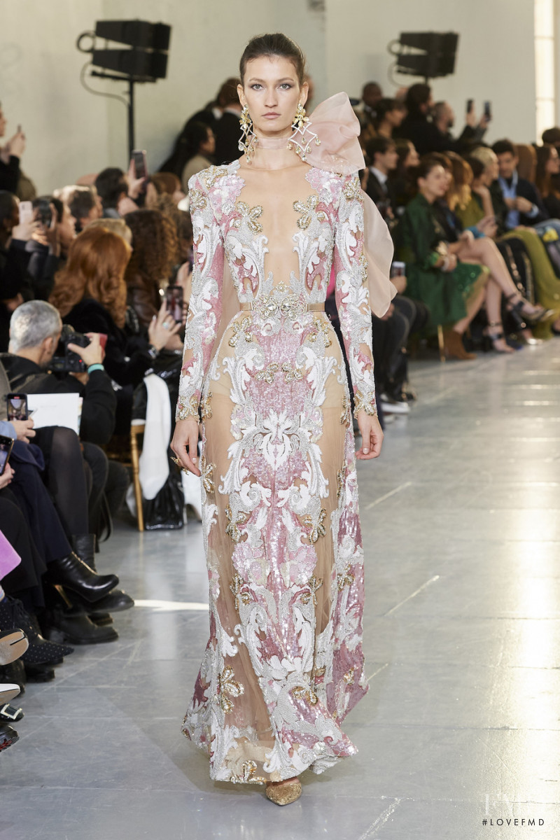 Kely Ferr featured in  the Elie Saab Couture fashion show for Spring/Summer 2020