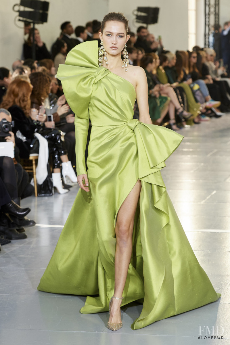 Vika Evseeva featured in  the Elie Saab Couture fashion show for Spring/Summer 2020