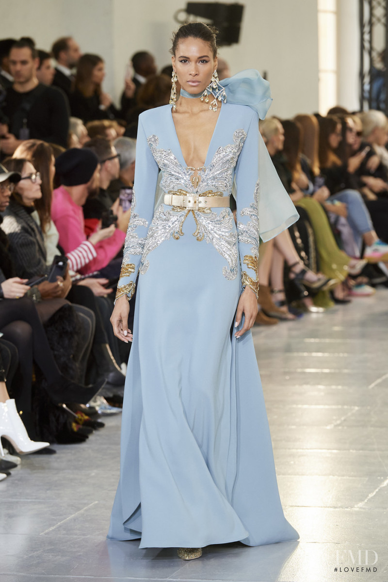 Cindy Bruna featured in  the Elie Saab Couture fashion show for Spring/Summer 2020