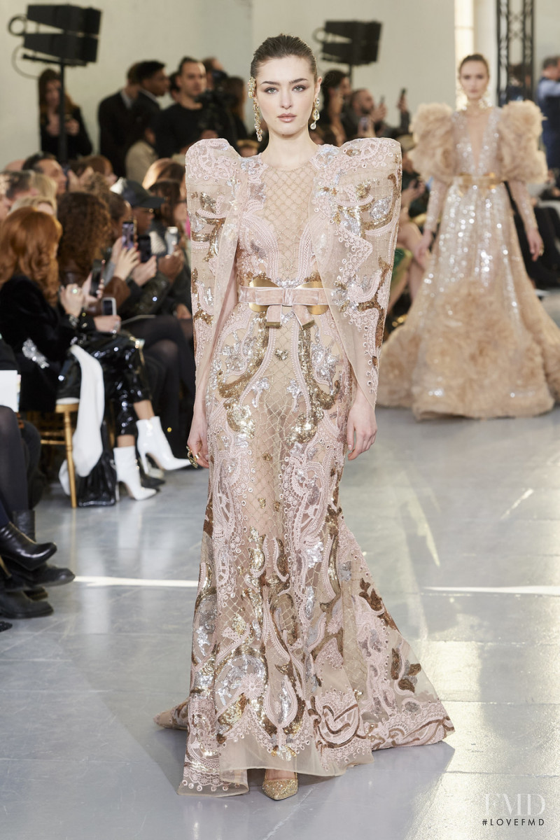 Sasha Khmelovska featured in  the Elie Saab Couture fashion show for Spring/Summer 2020