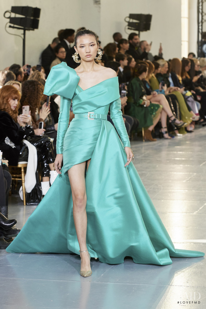 Ning Jinyi featured in  the Elie Saab Couture fashion show for Spring/Summer 2020