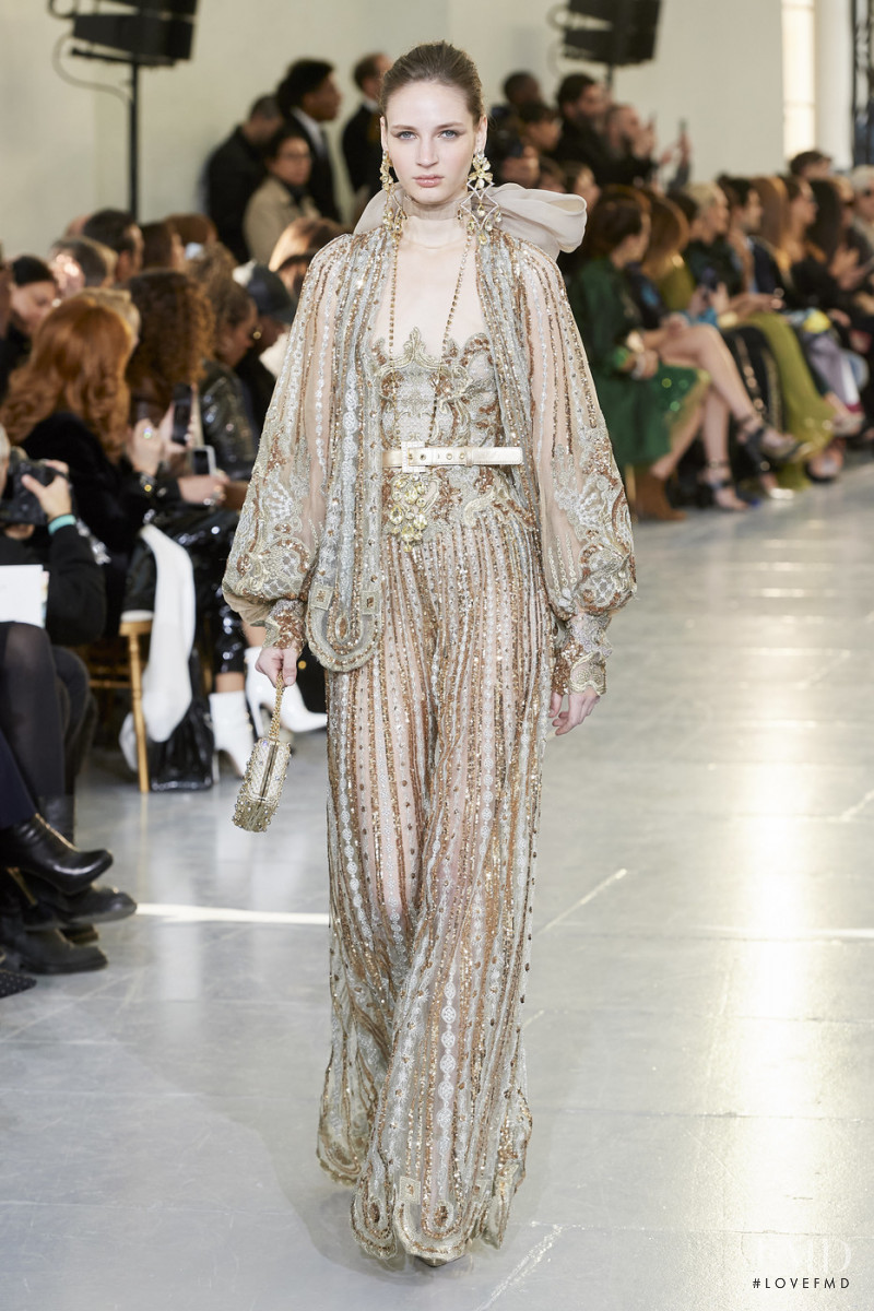 Eleonore Ghiuritan featured in  the Elie Saab Couture fashion show for Spring/Summer 2020