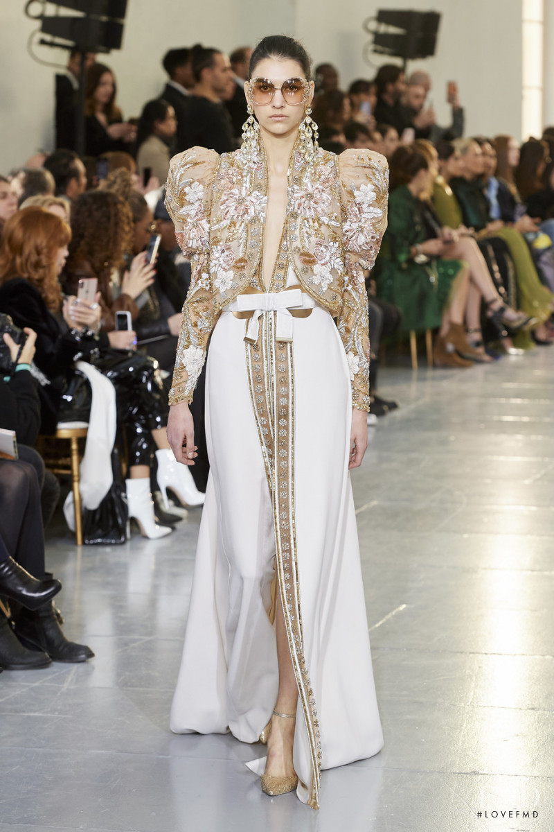 Eugenia Dubinova featured in  the Elie Saab Couture fashion show for Spring/Summer 2020