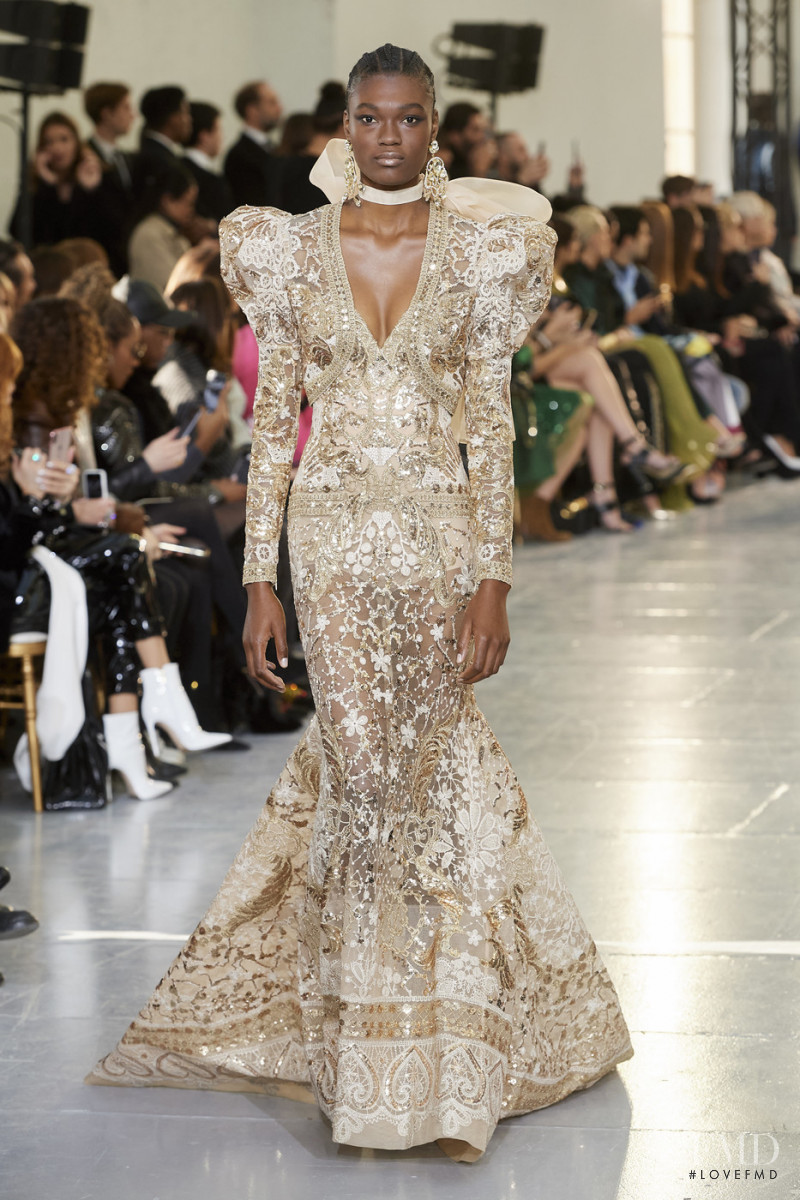Naki Depass featured in  the Elie Saab Couture fashion show for Spring/Summer 2020