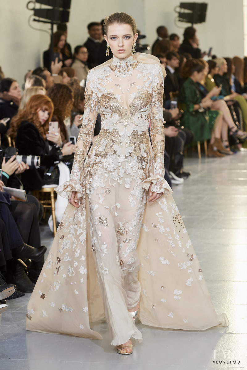 Merel Zoet featured in  the Elie Saab Couture fashion show for Spring/Summer 2020