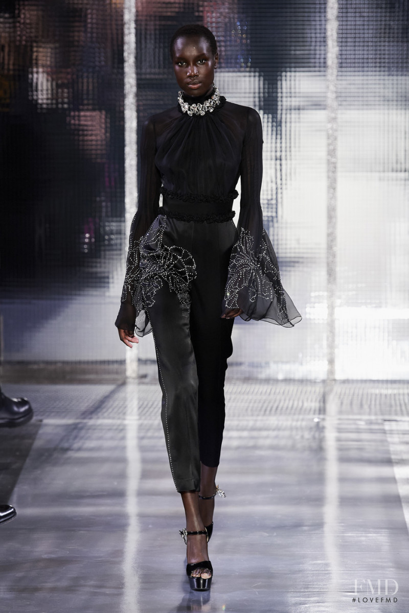 Nya Gatbel featured in  the Azzaro fashion show for Spring/Summer 2020