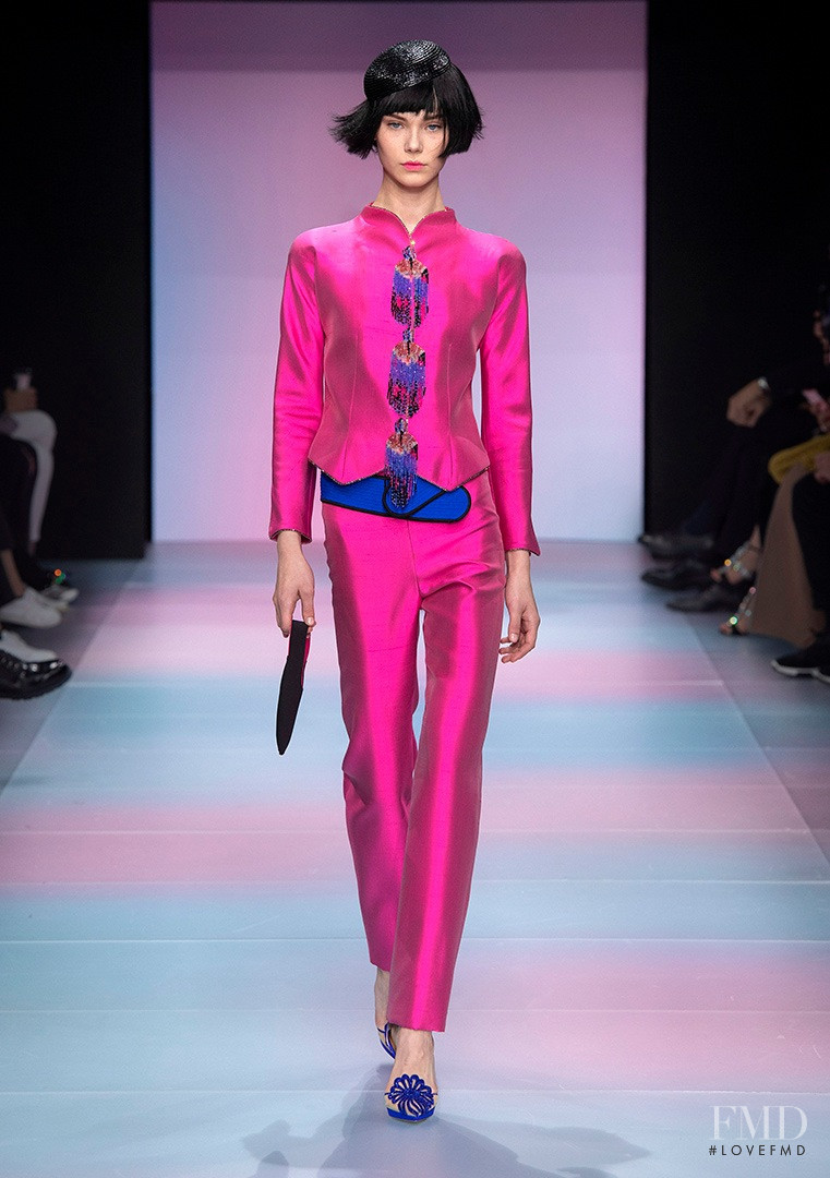 Vika Reza featured in  the Armani Prive fashion show for Spring/Summer 2020