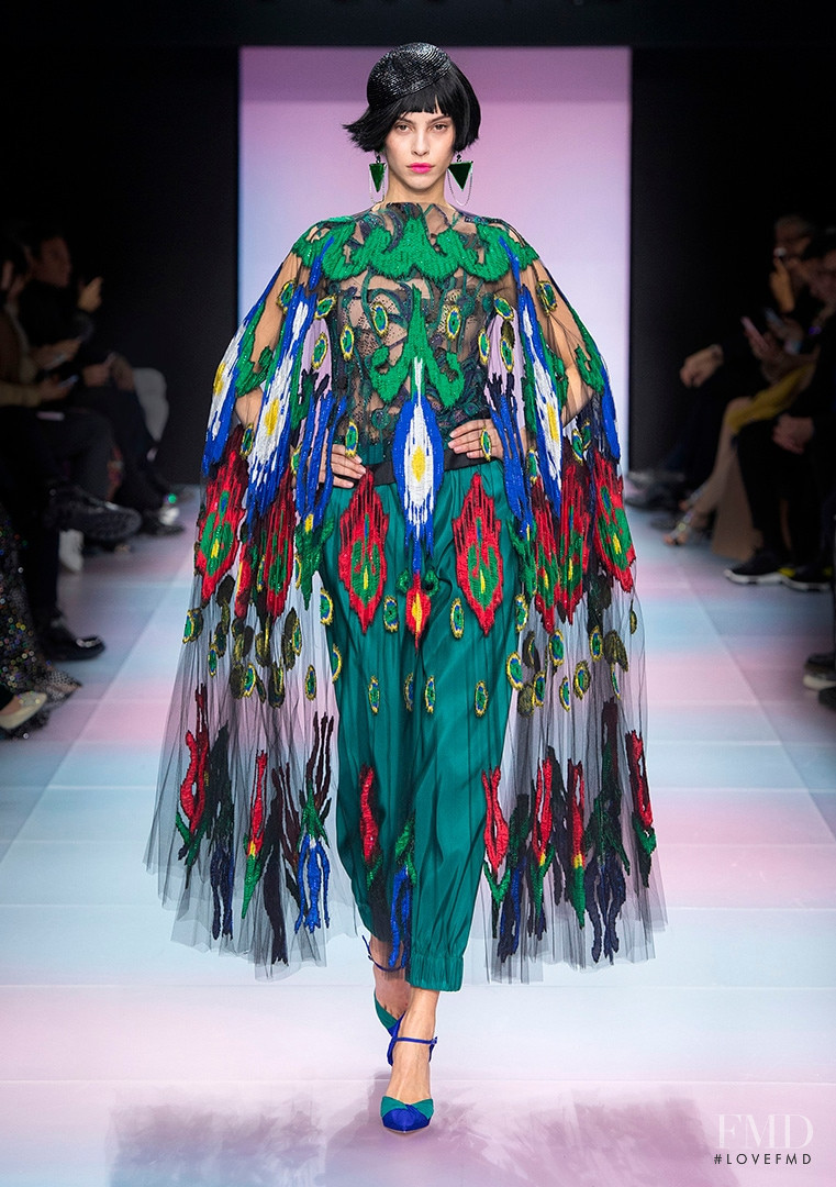 Yvonne Bevanda featured in  the Armani Prive fashion show for Spring/Summer 2020