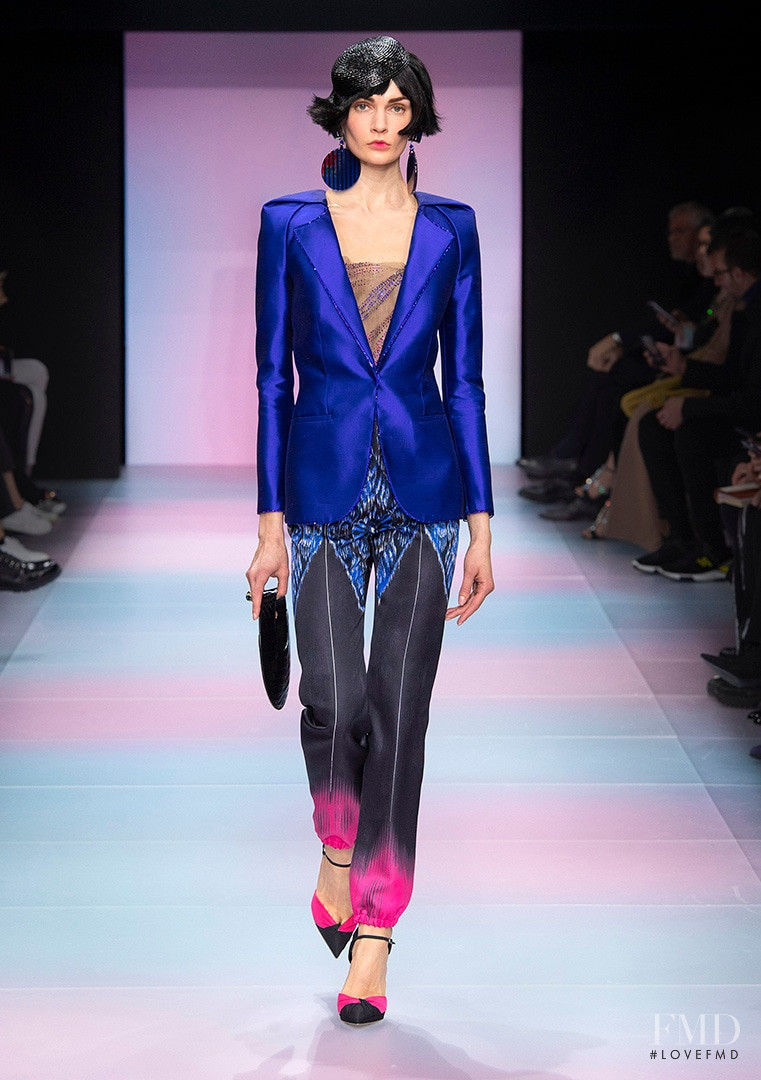 Alexandra Martynova featured in  the Armani Prive fashion show for Spring/Summer 2020