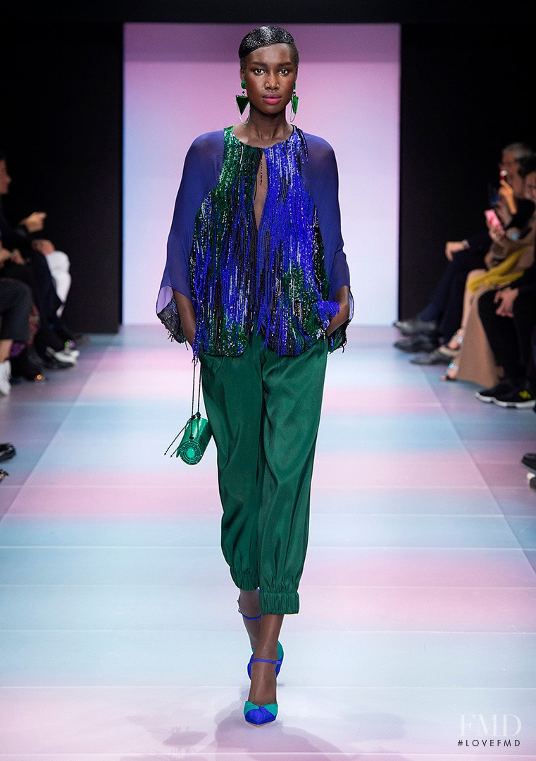 Nya Gatbel featured in  the Armani Prive fashion show for Spring/Summer 2020