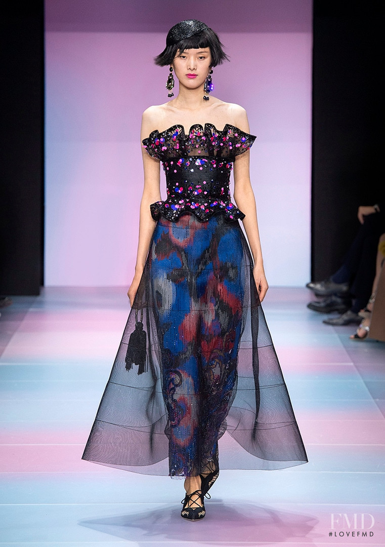 Hui Hui Ma featured in  the Armani Prive fashion show for Spring/Summer 2020