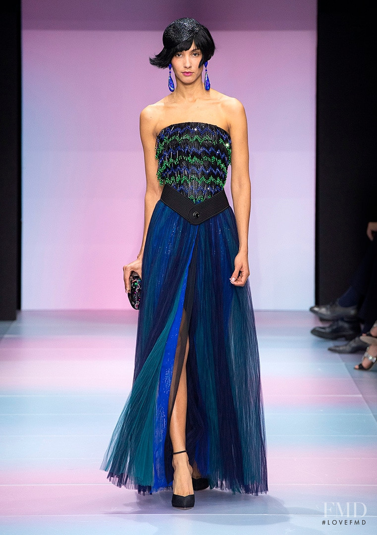 Thayna Soares featured in  the Armani Prive fashion show for Spring/Summer 2020