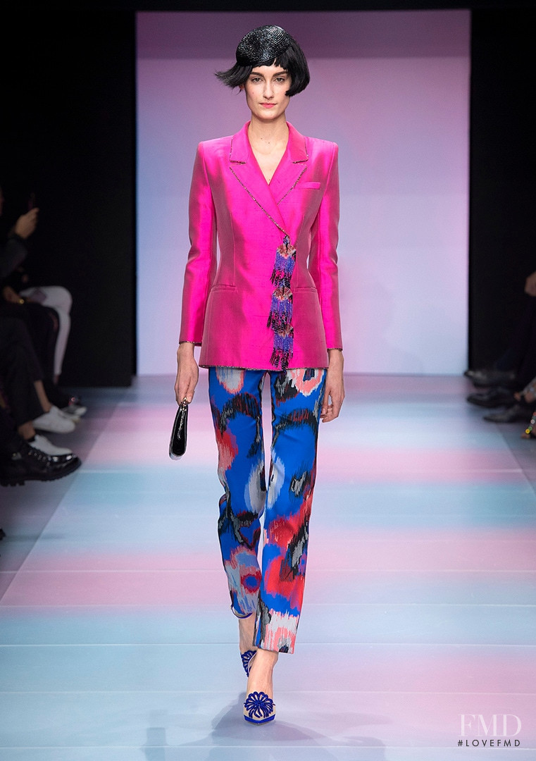 Sarah Boursin featured in  the Armani Prive fashion show for Spring/Summer 2020