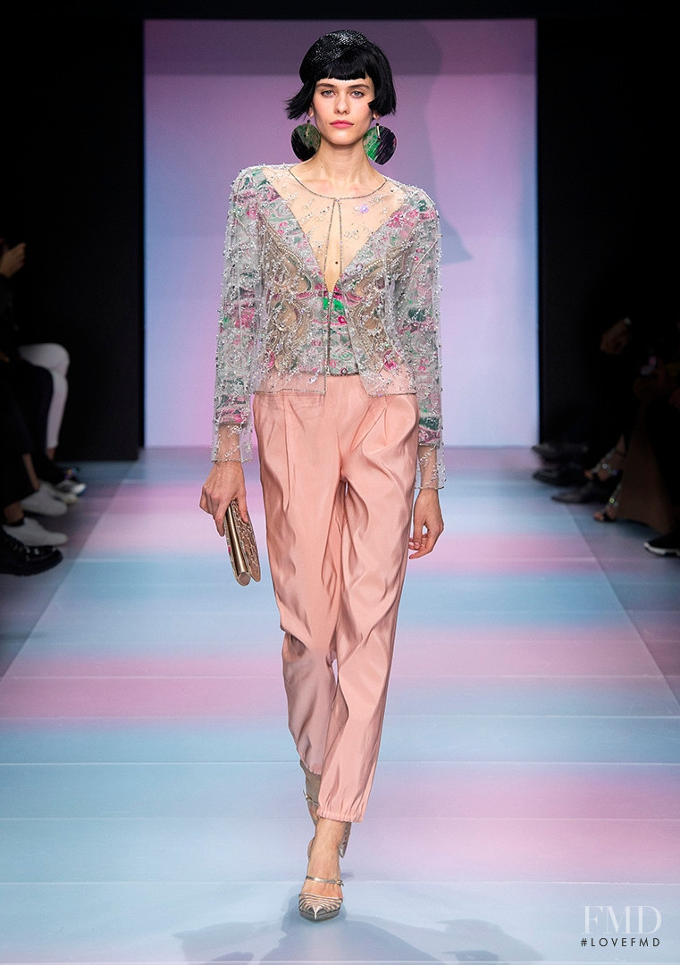 Darya Kostenich featured in  the Armani Prive fashion show for Spring/Summer 2020