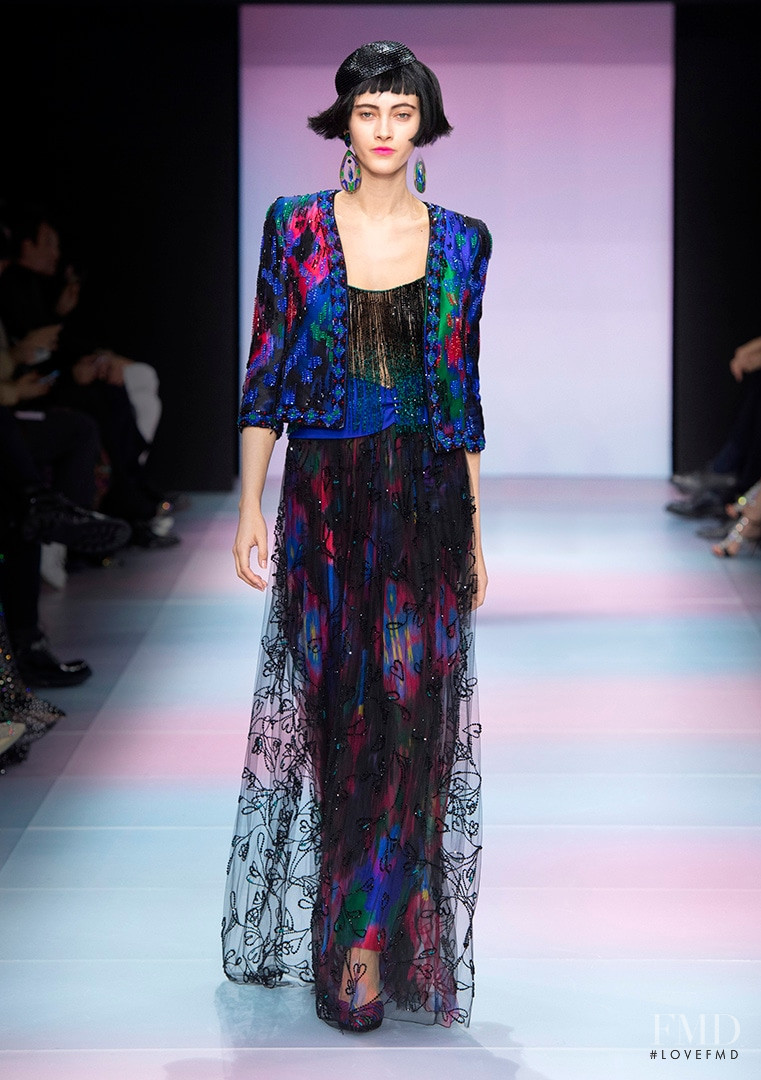 Greta Varlese featured in  the Armani Prive fashion show for Spring/Summer 2020