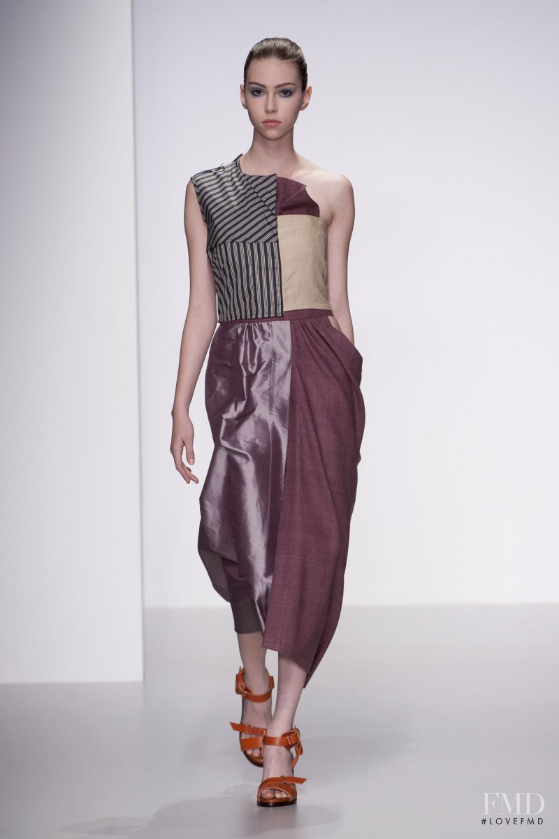 Lorena Maraschi featured in  the Emilio de la Morena fashion show for Spring/Summer 2014