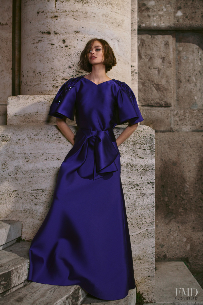 Birgit Kos featured in  the Alberta Ferretti Limited Edition lookbook for Spring/Summer 2020