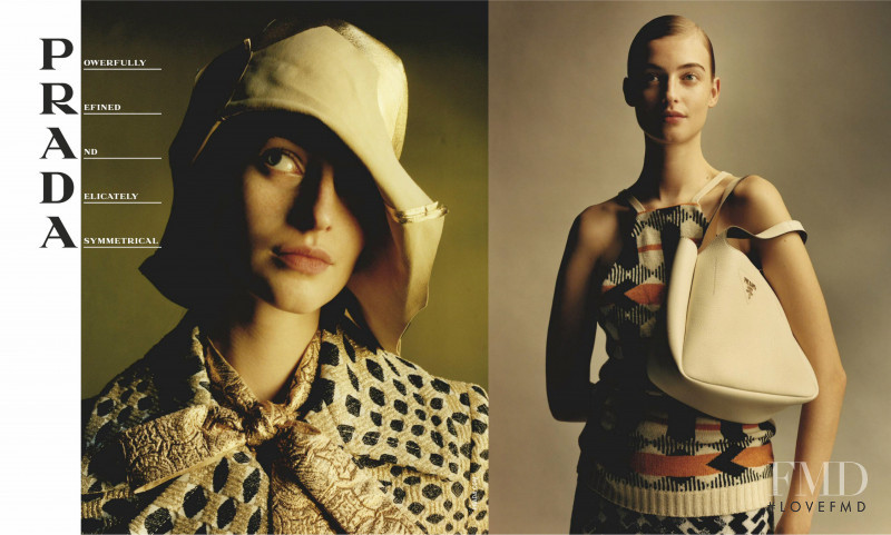 Berit Heitmann featured in  the Prada advertisement for Spring/Summer 2020